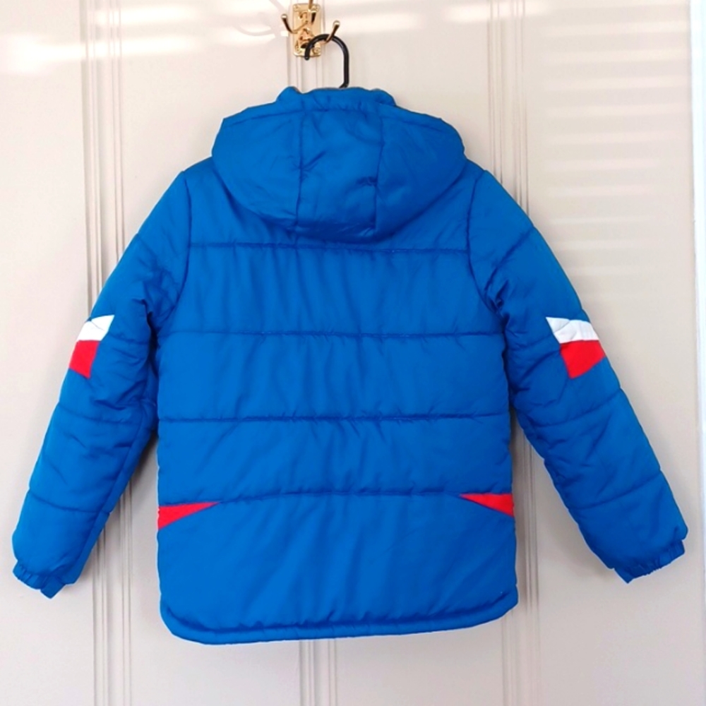 F.O.G. by London Fog Hooded Winter Coat Youth 14-16 Blue,Red, White EUC - Picture 3 of 13